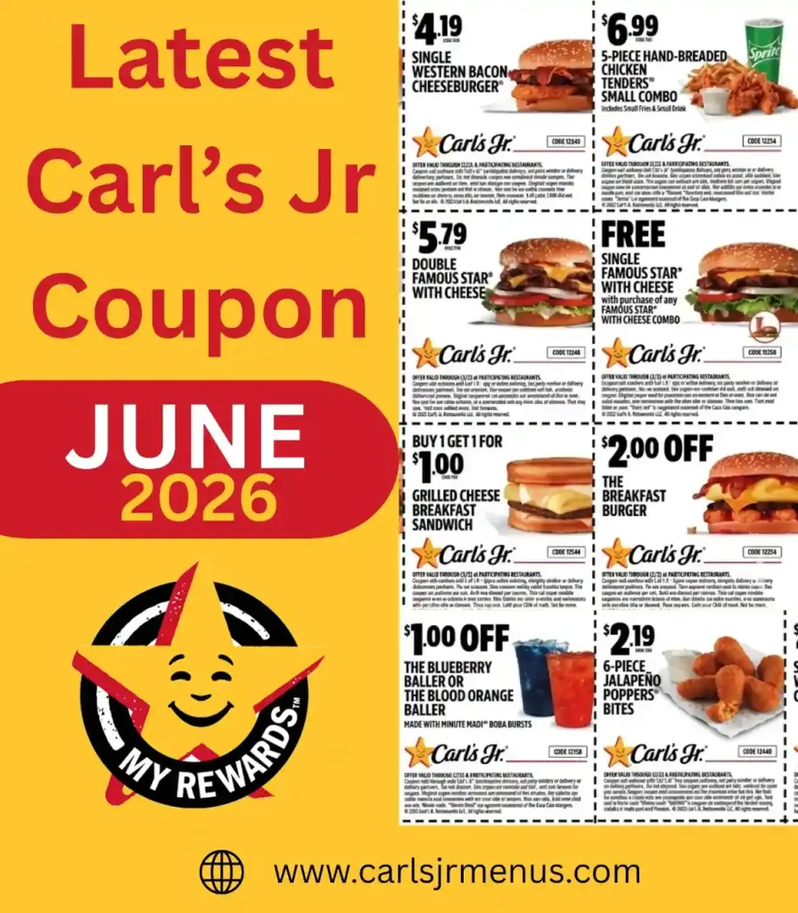 Carls Jr Coupons June 2026